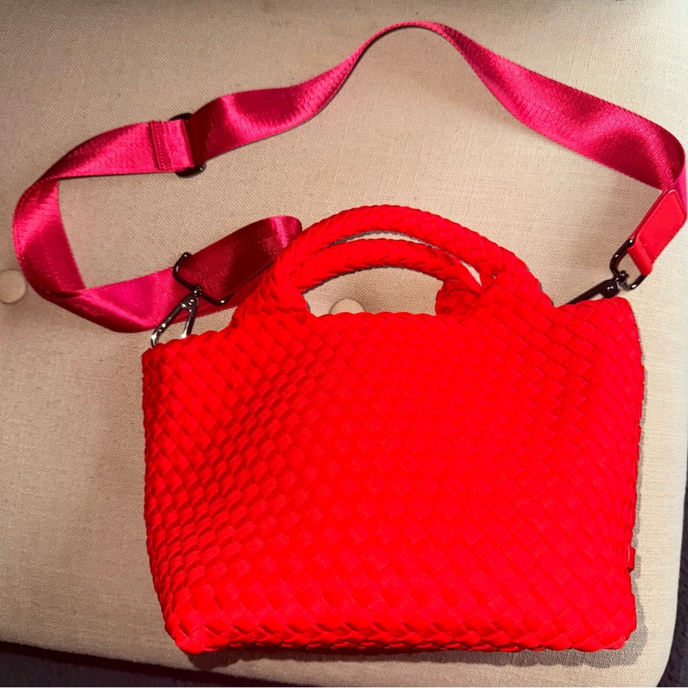 Naghedi Red Crossbody Bag with Strap